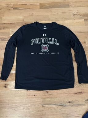 Under Armour Black South Carolina Gamecocks Long Sleeve Team-Issued Football Tee